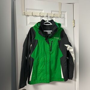 Columbia Green, Black & White Ski Jacket